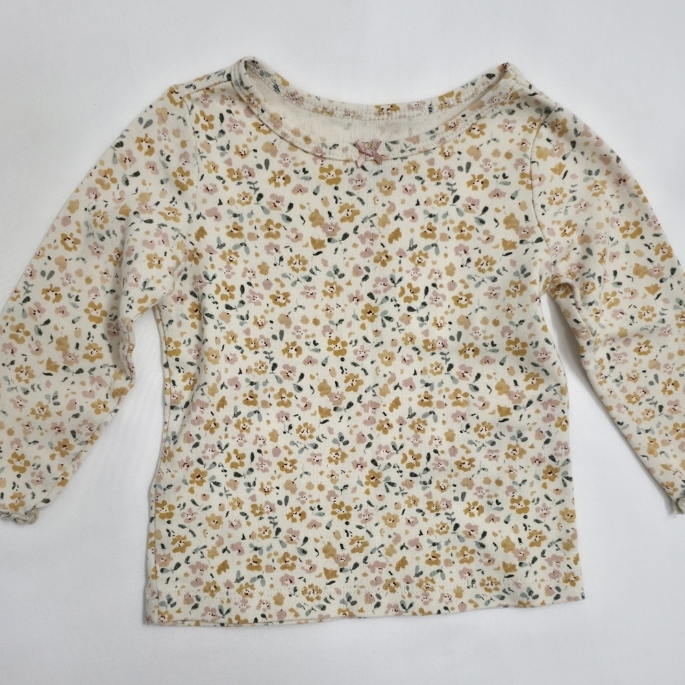 Carter’s Baby Girl 2-Piece Floral Top & Pink Corduroy Jumper Set - Size 12M - Picture 3 of 3